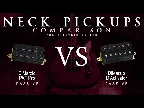 DiMarzio PAF PRO vs D ACTIVATOR - Passive Neck Guitar Pickup Comparison Tone Demo