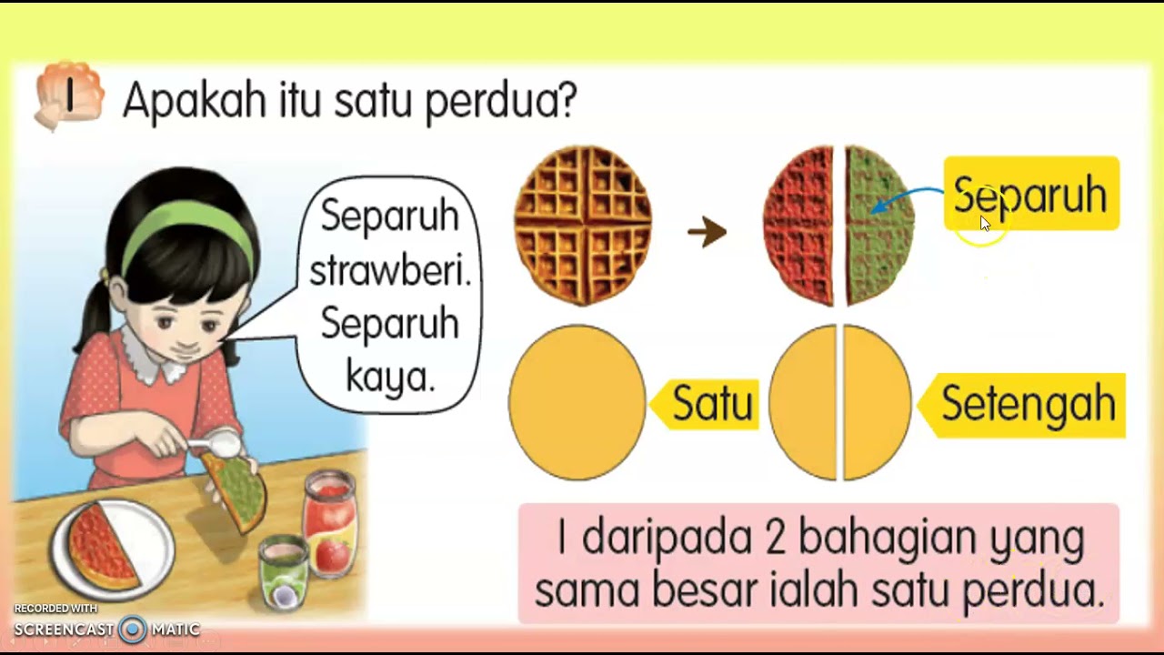 Matematik Tahun 1 (Kenali Pecahan)