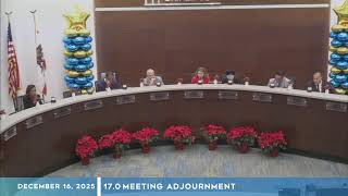 Board of Education Meeting --- December 16, 2025