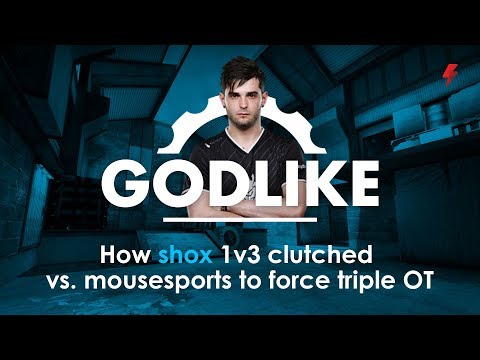 How shox 1v3 clutched vs. mousesports to force triple OT
