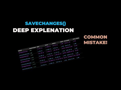 How SaveChanges works and 1 common mistake EF Core (Enity Framework Core .NET 8)
