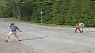 invisible rope trick-- angry man with shovel!