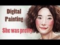Digital painting - She was pretty 