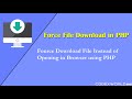 How to Force Download File in PHP