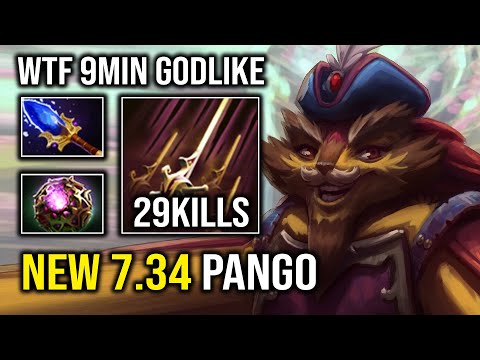 How to Play Pangolier Mid After 7.34 Nerf with 9Min Godlike Crazy Swashbuckle Dota 2