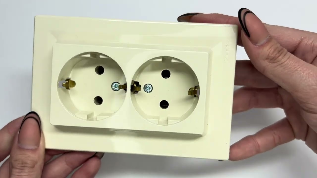 Розетка двойная с/з SCHNEIDER Asfora крем EPH9900123