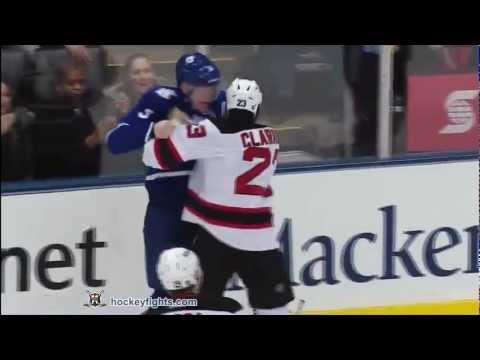 David Clarkson vs Dion Phaneuf Feb 21, 2012
