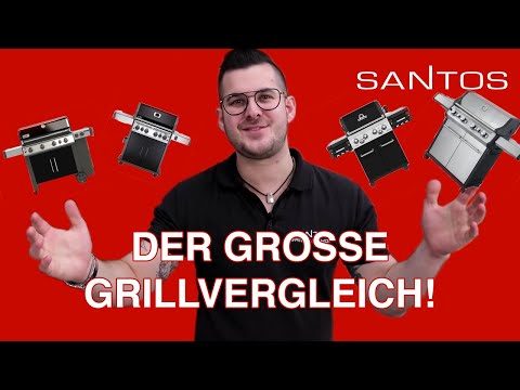 VERGLEICH! 4-Brenner Gasgrill 2020: Weber 435 vs. Broil King 490 vs. Napoleon 525 vs. Santos 418