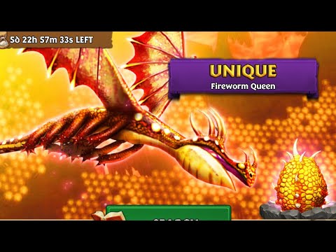 FIREWORM QUEEN Max Level 150 Titan Mode - Unique Fireworm Princess - Dragons:Rise of Berk
