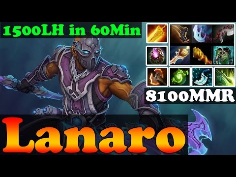 Dota 2 - Lanaro 8100MMR Plays Anti-Mage 1500 Last Hit in 60 Min - With Dagger, Refresh, Radiance