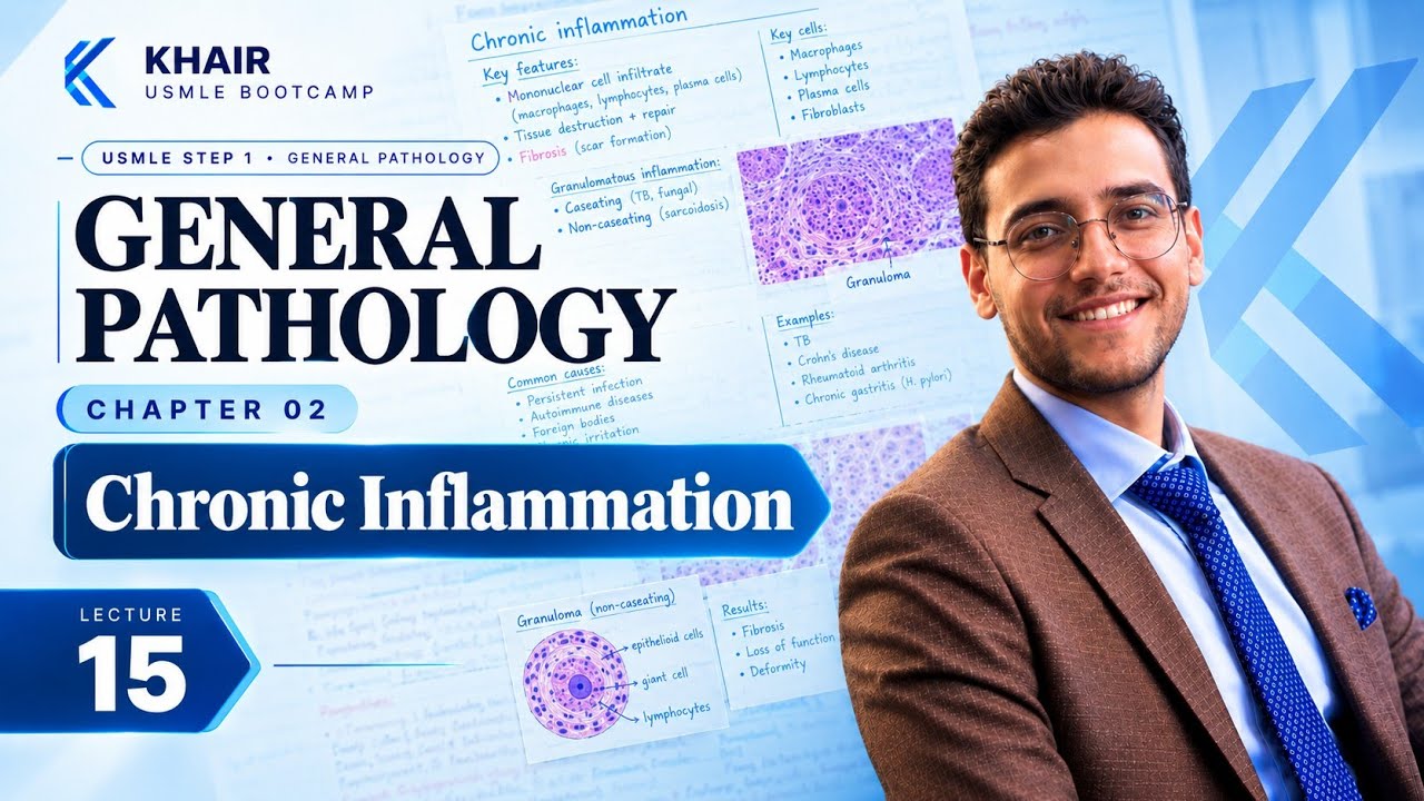 GENERAL PATHOLOGY 15 (Chronic inflammation) | DR KHAIR USMLE STEP 1 