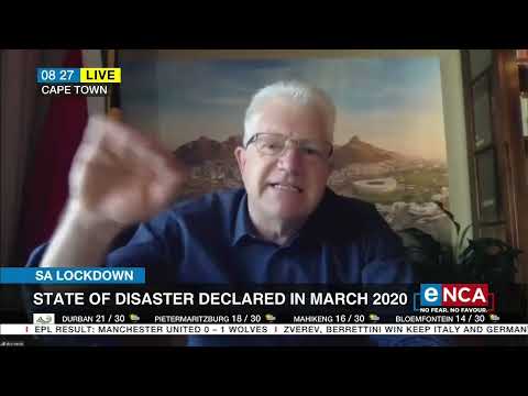 Discussion Alan Winde speaks on the National State of Disaster