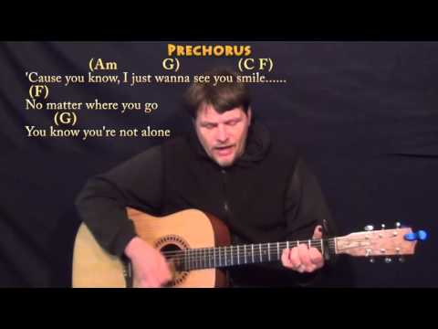 One Call Away (Charlie Puth) Guitar Cover Lesson with Chords/Lyrics - Capo 1st