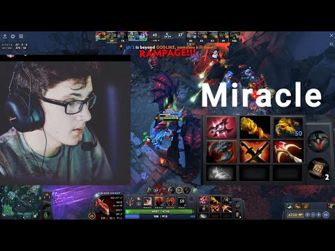 Miracle Dragon Knight 3x Rampage Against Top Rank MMR I Dota 2 I