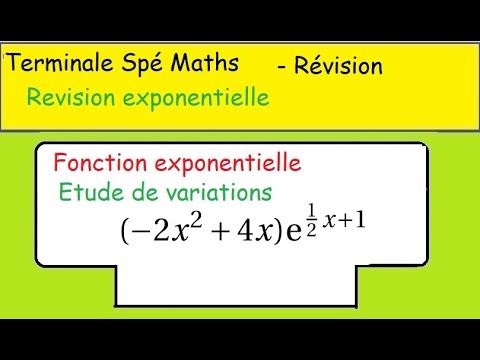 Rentrée en terminale-Etude de fonction avec exponentielle