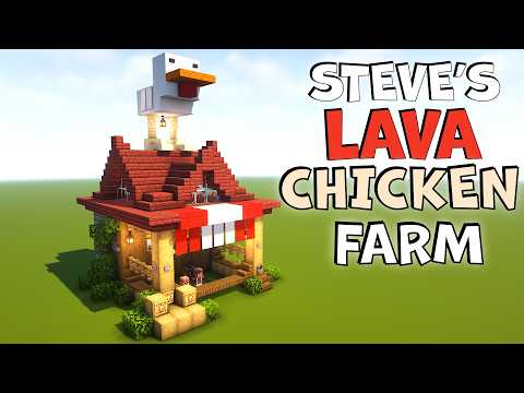 Fattoria di polli di lava di Steve in Minecraft 1.21 (Tutorial) con download mondiale