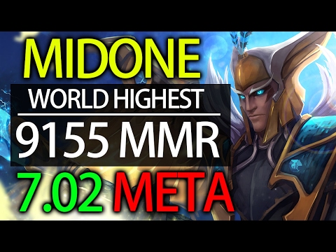 MidOne 9155 top MMR World 7.02 META Skywrath 22 Kills in 25 Min Dota 2