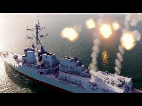 60 silkworm anti-ship missiles vs US Aegis destroyer : DCS World