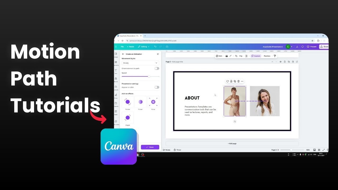 How to Create Motion Path Animations in Canva