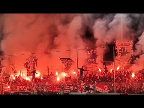 30.01.2024 FC Baden - FC Aarau 1:2, Choreo, Pyro & Support