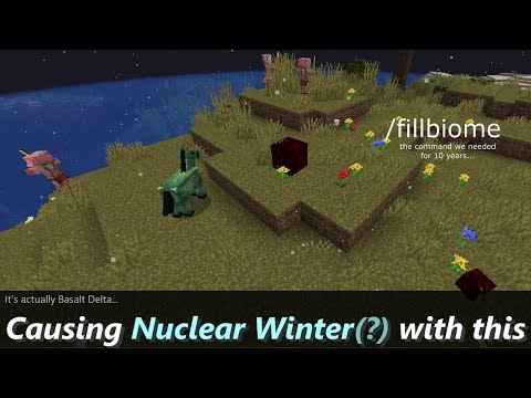 Changing a biome in Minecraft is awesome ─ So I caused the nuclear winter with /fillbiome command...