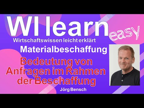 Materialbeschaffung: Dei Bedeutung der Anfrage im Rahmen der Beschaffung
