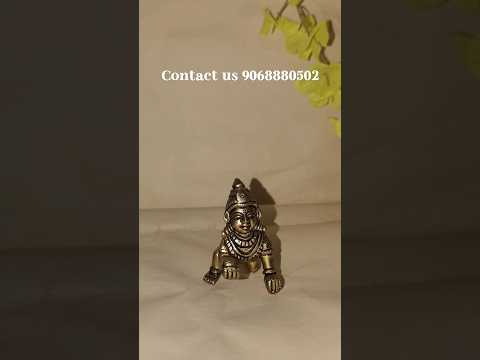 Brass shreeyaash antique finish krishna laddoo gopal, home