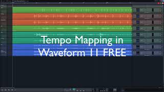 Tracktion Waveform Free 11: Creating a Tempo Map to Freely Played Audio Tracks