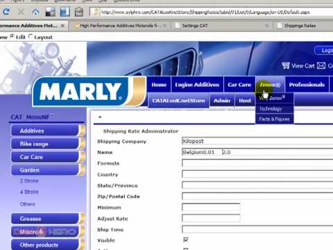 DotNetNuke Tutorial, setup shipping rates in Catalook 1/2 - Video #32