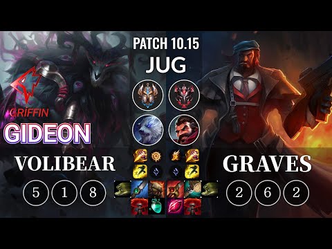 GRF GIDEON Volibear vs Graves Jungle - KR Patch 10.15