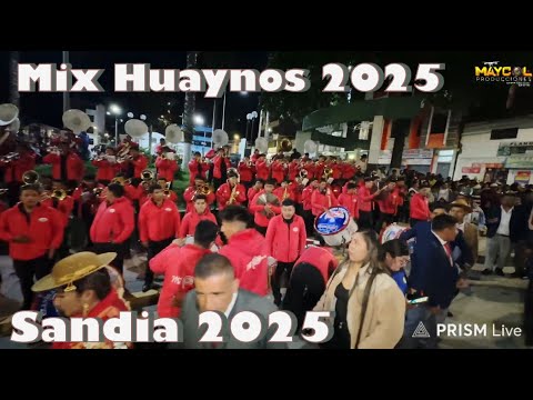 MIX HUAYNOS SUREÑOS 2025 - GRAN BANDA INSRUMENTAL MI PERU - SANDIA PUNO