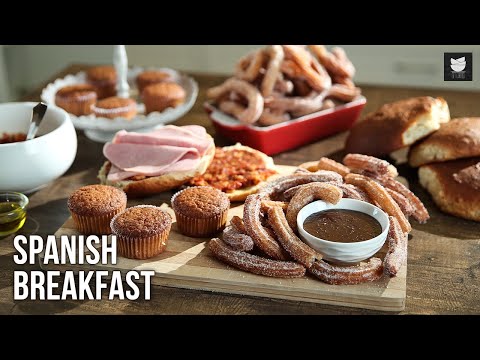 Easy Spanish Breakfast Recipe - Churros, Magdalena, Tostadas with Tomato Compote | Breakfast Ideas