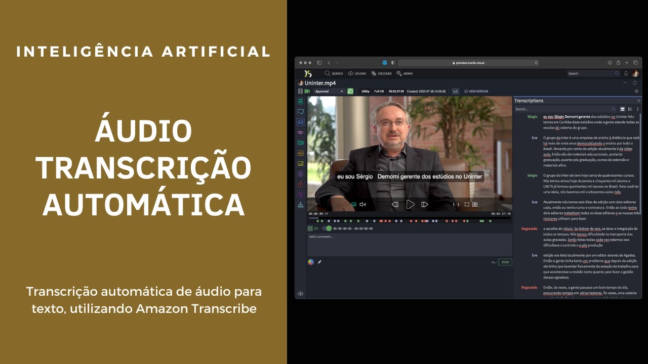 Áudio transcrição automática
