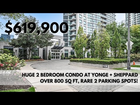 Yonge + Sheppard AMAZING 2 BED Condo With VIEWS! | BEST PRICED w/ 2 Parking Spots!