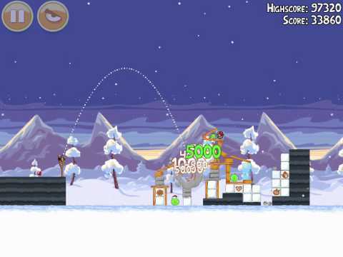 Wreck the Halls 1-5 | Score 98280 | Angry Birds Seasons