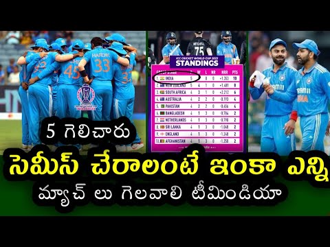How many more matches should India win to reach the semis in ODI World Cup 2023