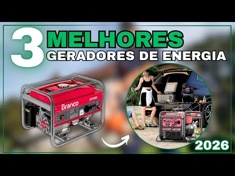 TOP 3 Geradores de Energia a Gasolina 2026: Toyama TG3100CXR, Branco B4T-3500 ou Tssaper 3,75kVA