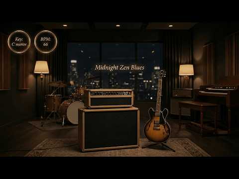 Robben Ford Style Slow Blues Backing Track | Smooth Jazz Solo Practice (Cm - 66 BPM)