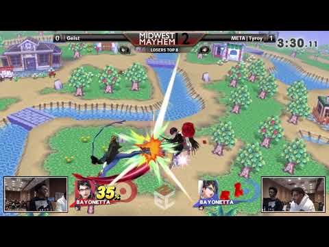 Midwest Mayhem 12 LOSERS TOP 8 - Geist (Bayonetta) vs META | Tyroy (Bayonetta)