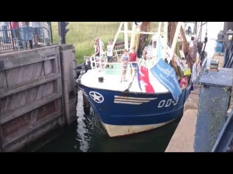 Netherlands  - ship fits exactly between narrow lock gates