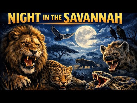 Life in the African Savannah at Night