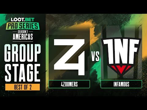 4 Zoomers vs Infamous Game 1 - Pro Series 7 AM: Group Stage w/ KMart & ET