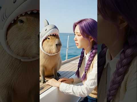 คาปิบาร่า หนีจากเรือทำไม🫨🗣️#capybara