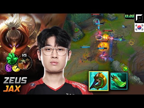 Zeus Jax Top Build Divine Sunderer Grasp of the Undying - LOL KR Challenger Patch 13.20