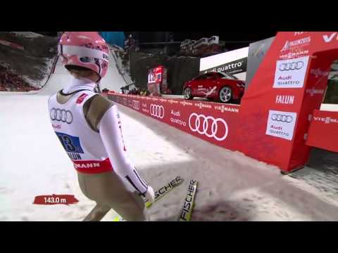 Severin Freund - 143 m - Falun 2015 - fall!