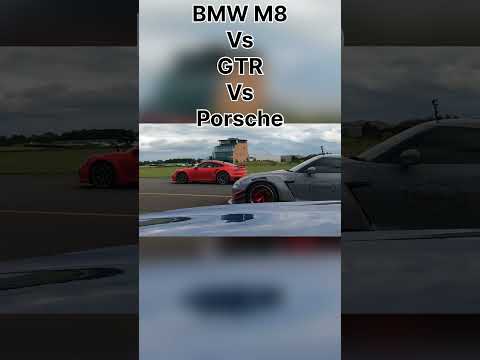 GTR Vs Porsche Vs BMW M8 Race #gtr #vs #bmw #porsche #race #whowillwin #comment #subscribe #like