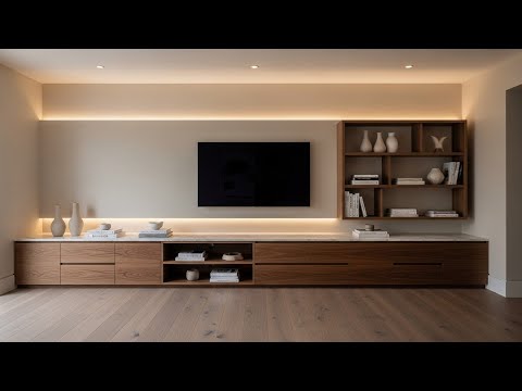 200+ Modern TV Wall Unit Ideas 2025 | Floating Cabinet Designs & Stylish Living Room Inspirations