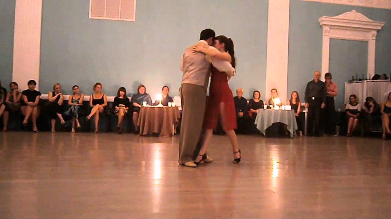 Mario De Camillis y Bárbara Wainwright on milonga "Nostalgia", Russia. Tango