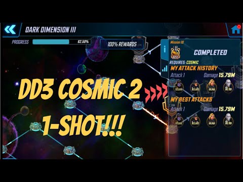DD3 , Cosmic 1 + 1-shot Cosmic 2!! Marvel Strike Force - MSF