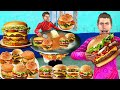 बर्गर चुनौती 1000 Burger Cooking Challenge Street Food Comedy Video Hindi Kahaniya New Funny Stori